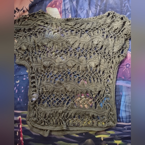 Grunge Goth Fairy Crochet Top - Picture 13 of 13